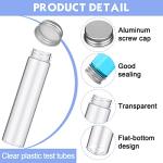 40 Pcs Clear Test Tubes with Lids - 110ml