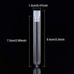 50 Clear Plastic Test Tubes with Push Caps