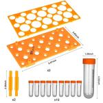 TEKEFT Jumbo Test Tubes Set with Stand - 10 Pieces