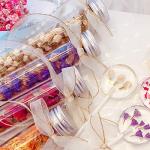 15pcs Clear Plastic Test Tubes with Screw Caps