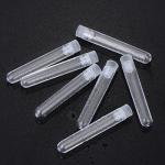 50 Clear Plastic Test Tubes with Push Caps