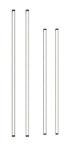 4 Pack Round Glass Stirring Rods for Labs