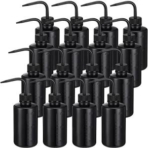 18 Pcs Plastic Squeeze Bottles 250 ml Black