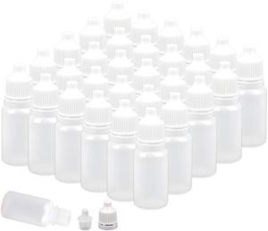 150 Pack 10ml Clear Squeezable Dropper Bottles