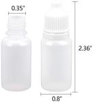 150 Pack 10ml Clear Squeezable Dropper Bottles
