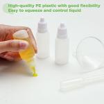 12 Pcs Squeezable Plastic Dropper Bottles Set