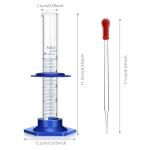 5ML Thick Glass Graduated Cylinder with Plastic Base