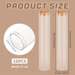 10 Pack 80ml Glass Test Tubes with Cork Stoppers