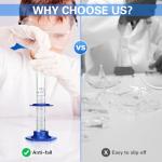 5ML Thick Glass Graduated Cylinder with Plastic Base