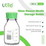 Borosilicate Glass Media Bottles with Screw Caps