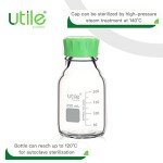 Borosilicate Glass Media Bottles with Screw Caps
