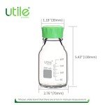 Borosilicate Glass Media Bottles with Screw Caps