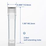 CryoKing 2.0ml Plastic Cryogenic Vials - 50 Pack