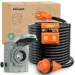 30A 50FT Generator Extension Cord with Locking Connector