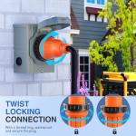 30A 50FT Generator Extension Cord with Locking Connector