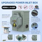 30A 50FT Generator Extension Cord with Locking Connector