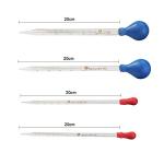 4pcs Thick Glass Graduated Pipettes with Caps