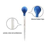 4pcs Thick Glass Graduated Pipettes with Caps