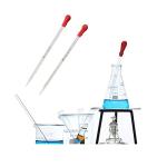 4pcs Thick Glass Graduated Pipettes with Caps