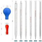 6-Pack Glass Pipettes, 10ml to 0.5ml