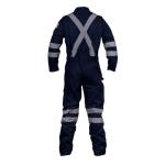 Hi-Vis Coveralls with Leg Zipper - Navy Blue 3XL