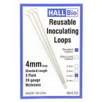Hall Bio Reusable Inoculating Loops, 4mm x 100mm