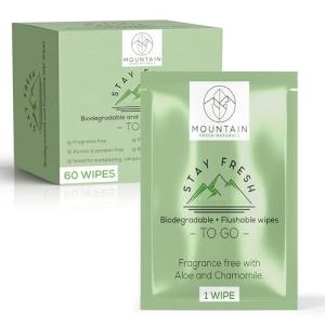 Stay Fresh Travel PH Balanced Flushable Wipes