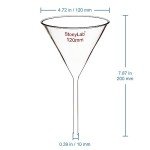 Stonylab Heavy Wall Glass Funnel - 120mm Diameter