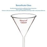 Stonylab Heavy Wall Glass Funnel - 120mm Diameter