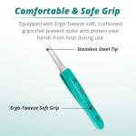 Stainless Steel SMD Tweezers with Cushioned Grip