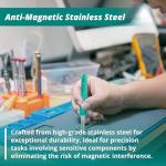 Stainless Steel SMD Tweezers with Cushioned Grip