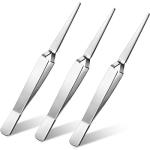Minatee 3-Piece Reverse Locking Tweezers Set