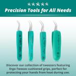 Stainless Steel SMD Tweezers with Cushioned Grip