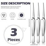 Minatee 3-Piece Reverse Locking Tweezers Set