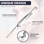 Minatee 3-Piece Reverse Locking Tweezers Set