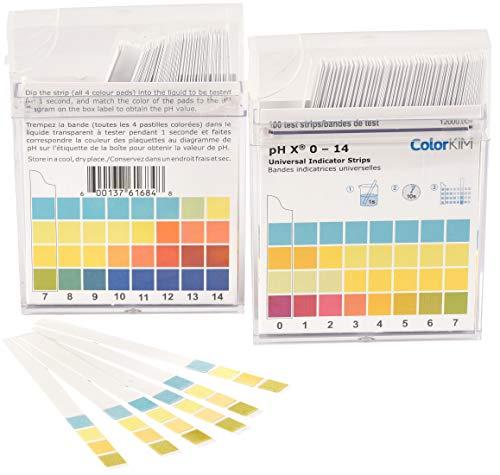 Premium pH Strips, 0-14 Scale, 100 Count