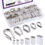 250 Pcs Stainless Steel Rope Thimble Kit