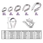 250 Pcs Stainless Steel Rope Thimble Kit