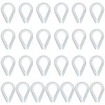 25Pcs M8 Galvanized Steel Wire Rope Thimbles