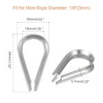 Wire Rope Cable Thimble Kit - 150 Pieces