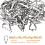 Wire Rope Cable Thimble Kit - 150 Pieces