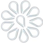 25Pcs M8 Galvanized Steel Wire Rope Thimbles