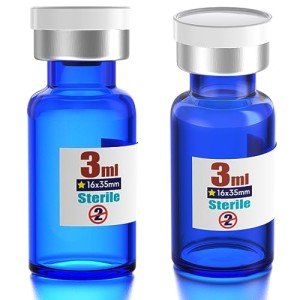 Ks-Tek Sterile Empty Vials with Injection Port - 10PCS