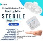 Nylon 25mm Sterile Syringe Filters, 0.22um, 10 Pack
