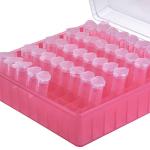 Centrifuge Tube Storage Box for 100 Tubes, Red