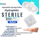 Sterile Nylon Syringe Filters - 25mm, 0.22um, 100/pk