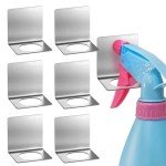 Stainless Steel Wall-Mounted Spray Bottle Holder Set
