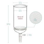 Stonylab Glass Buchner Funnel, 1000 ml, 24/40 Joint