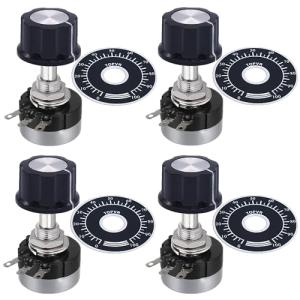 4pcs Carbon Film Rotary Taper Potentiometers 1K