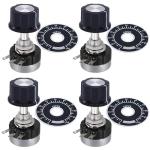 4pcs Carbon Film Rotary Taper Potentiometers 1K